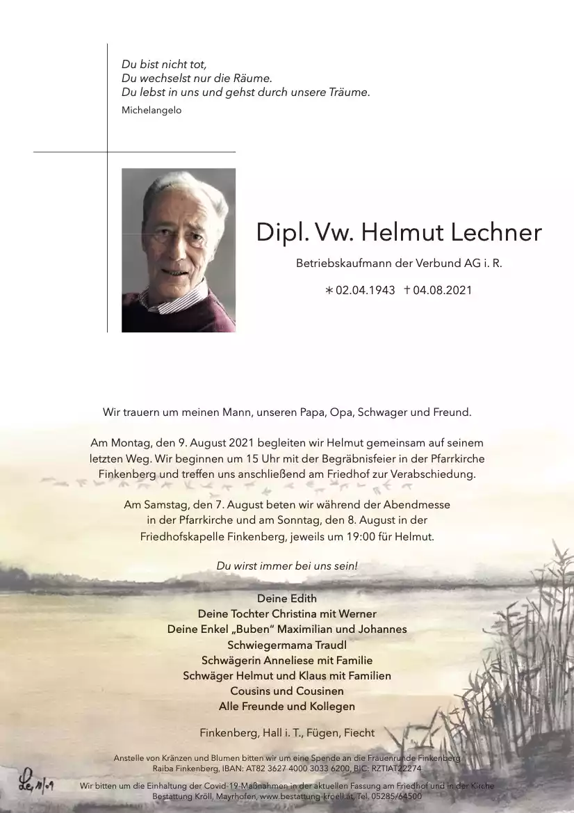 Parte von Dipl. Vw. Helmut Lechner